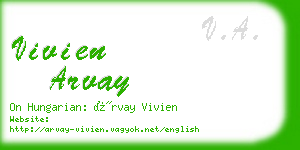 vivien arvay business card